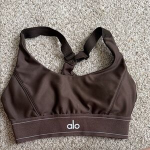 ALO Yoga Chocolate Brown Sports Bra